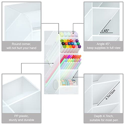 Asten Pen Holder, Pencil Holder for Desk, Pen Organizer (Clear, 1 Pack) - color: Clear-1 Pack