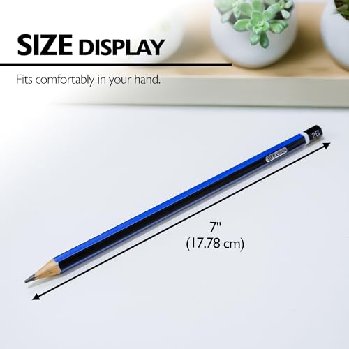 BAZIC PRODUCTS Drawing Drafting Pencils, 6B to 6H Graphite, 2-Pack | graphite grades 6B to 6H, sketching, shading, fine art, technical drawing, design work - size: 1 Count (Pack of 2)