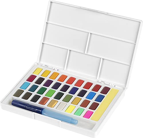 Faber-Castell 169736 Watercolour Paints in Pans Pack of 36, Multicoloured, Pack of 36 - style: Watercolour paints