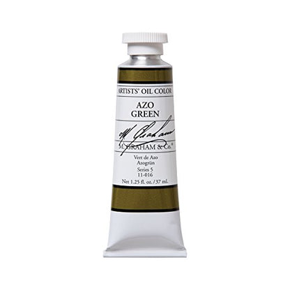 M. Graham Artist Oil Paint Azo Green 1.25oz/37ml Tube - color: Azo Green, size: 1.25 Fl Oz (Pack of 1)