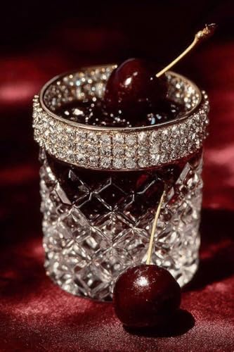 AIBOERL Diamond Art Kits for Adults,Cherry Diamond Painting Wall Decor | Round Drill Vintage Cherry Diamond Painting for Beginners DIY Rhinestone 5D Diamond dots(Gemstone Craft)Wall Art Gift 12x16IN - color: DP03829