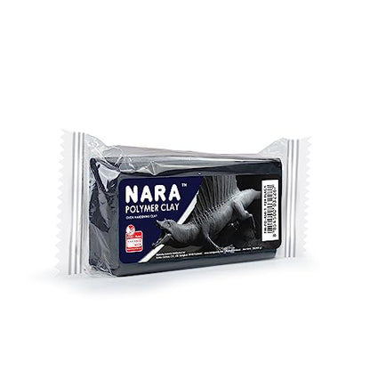 NARA Polymer Baking Clay, 1 Color, 1 Block, 454g (1 lb.) (Black) - color: Black