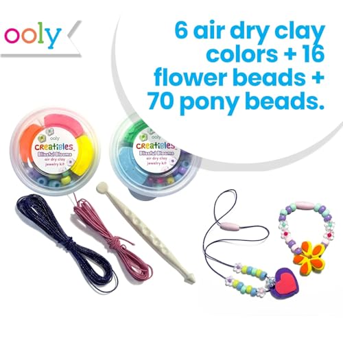 Ooly Air Dry Clay Bracelet & Necklace Jewelry Kit, 2 Reusable Cases, 6 Colors - style: 6 Colors Jewelry Kit