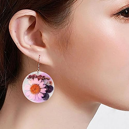 Attuslla 11 PCS Resin Earring Molds Silicone Jewelry Earring Molds Epoxy Resin Molds DIY Craft with Ear Hooks, Jump Rings for DIY Women Earrings, Pendants, Rings, Jewelry Craft Supplies - color: Style 4