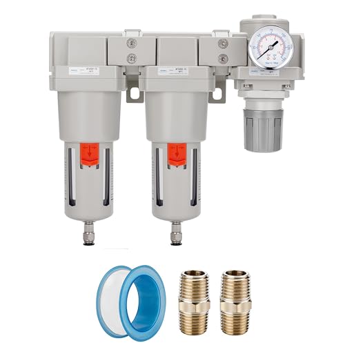 NANPU 1" NPT Air Drying System, Double Air Filters & Pressure Regulator - size: 1" NPT, style: 5 μ