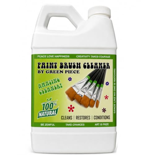 Green Piece Paint Brush Cleaner - Natural Cleaner for Wet & Dry Paint 64 Oz - style: 1/2 Gallon Paint Brush Cleaner
