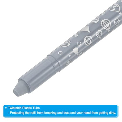 PATIKIL Watercolor Gel Crayon, 6Pcs Twist Coloring Gray Crayon - color: Gray