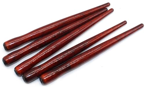 Gullor 5 Pieces Dip Pen Holder, Wooden Comic Pen Nib Holder for Calligraphy Writing Signing - color: Red