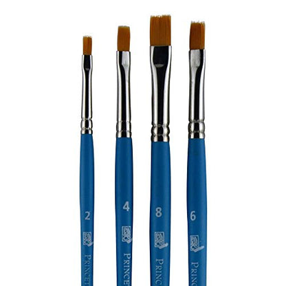 Princeton Select Artiste, Series 3750, Paint Brush for Acrylic, Watercolor and Oil, Set of 4 - style: SET 11- 4 BRUSH SET