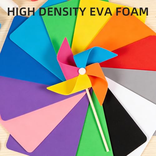 Conchpeople 45 Pack EVA Foam Sheets, 8x12in, 2mm DIY Craft Foam, 15 Colors - color: 45 PACK-2MM-30x20CM