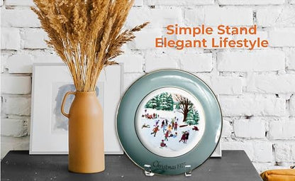 AMT 8 Inch Acrylic Plate Stands for Display - Plate Holder Display Stand + Frame Holder Stand for Picture - color: 8 Inch