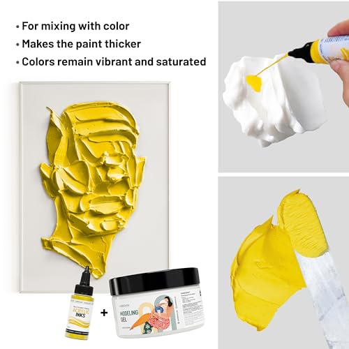 KAMENSKAYA Gel Medium for Acrylic Paint - 8.45 fl oz (250 ml) - color: Transparent Gel, size: 8.45 Fl Oz (Pack of 1)