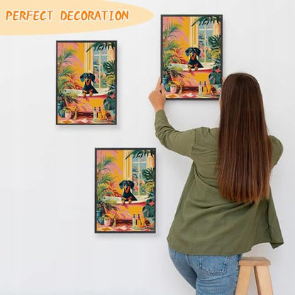 GUMITOON Diamond Art Kits for Adults-Pink Bow Full Drill Diamond Dots Paintings for Beginners, Round 5D Paint with Diamonds Pictures Gem Art Painting Kits DIY Crafts Kits 12"x16" QCY-149 - color: QCY-158