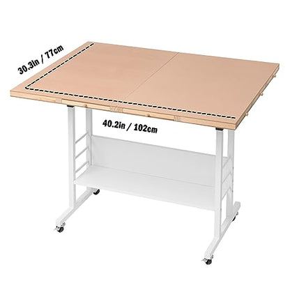 Tektalk 2000 Piece Foldable Puzzle Board with Height Adjustment, Jigsaw Puzzle Table with 2 Felt Cover & 8 Sorting Trays/Drawers, Puzzle Easel with Legs, Enclosed with 4 Roller Wheels (White) - color: White