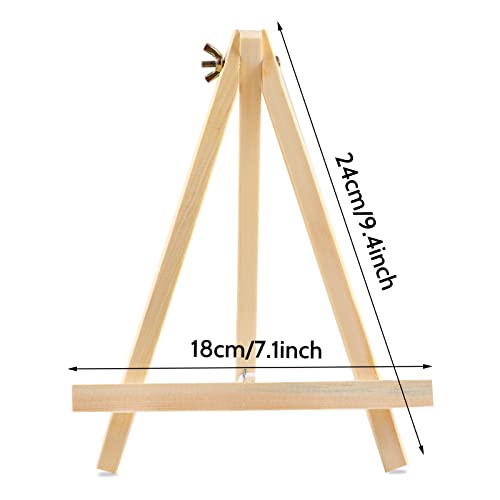 6PCS Wood Easels, 9 Inches Tabletop Easels, Tripod, Painting Party Easel, Kids Student Tabletop Easels for Painting, Art Craft Painting Easel Stand for Artist Adults Students - style: 6