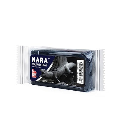 NARA Polymer Baking Clay, 1 Color, 1 Block, 454g (1 lb.) (Black) - color: Black