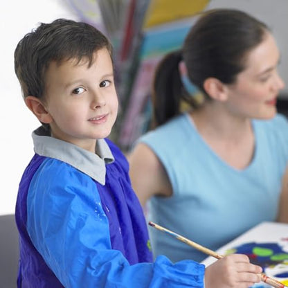 Kopokita Kids Art Smock, Toddlers Painting Apron Children Artist Smock - color: Blue
