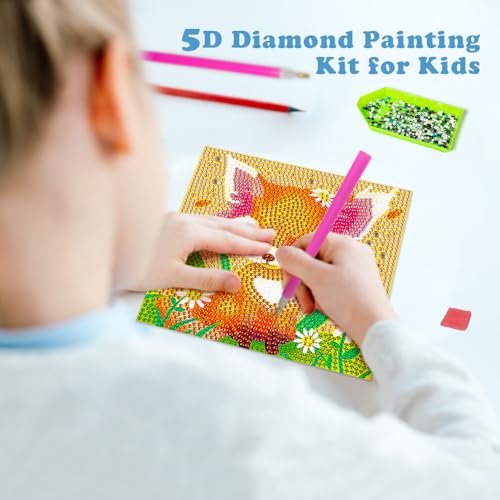 Labeol Diamond Art Kits for Kids Crafts for Girls Ages 6-8-10-12 Easy to DIY Creative Diamond Art Sticker Craft by Numbers Kits for Kids and Adult Beginners (Classic) - style: Classic