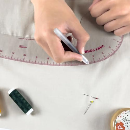 KEARING 12" Vary Form Curve Ruler - Clear French Hip Pattern Making Ruler - style: 6112(12")
