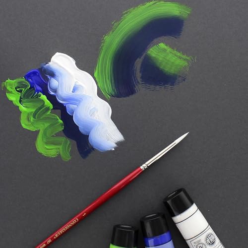 Connoisseur White Taklon All Media Brush, #1 Round - size: #1, style: Round