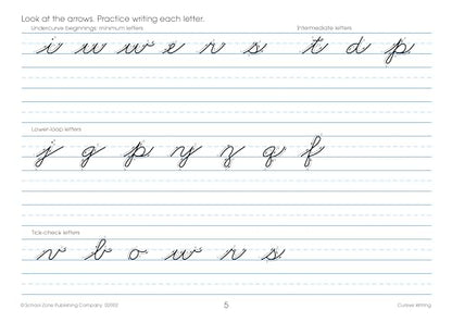 School Zone Cursive Writing Workbook: 32 Pages, 3rd Grade, 4th Grade, Practice Handwriting, Tracing, Letters, Ages 8 to 10 (I Know It! Book Series)