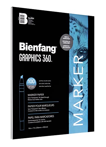 Bienfang Graphics 360 Marker Paper Pad, 14-Inch by 17-Inch, 100 Sheets - size: 14 by 17-Inch, 100 Sheets