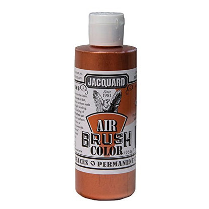 Jacquard Airbrush Color 4Oz Metallic Copper - color: Metallic Copper, size: 4 Fl Oz (Pack of 1)