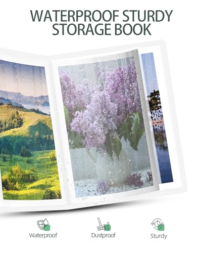 SXhyf A3 Diamond Painting Storage Book 16.5x12.1in for Display 60 Pages - color: White