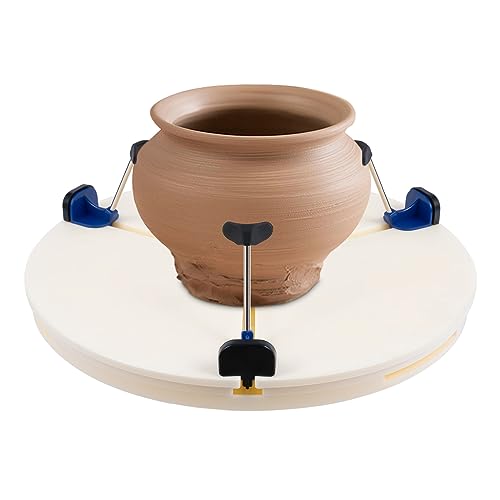 Pottery Wheel Turntable Clamp Includes Rods and Sliders, Portable Ceramic Pottery Trimming Tools Pottery Machine Turntable Clamp for Ceramic Beginners Professionals (US Stock)