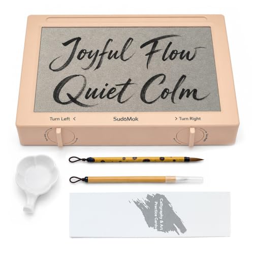 177 Inch Rotatable Water Writing Drawing Calligraphy Board | Inkless Zen Art Set for Practice, Mindfulness & Meditation, Ideal Relaxation Gift for All Ages, Includes Brushes & Tray