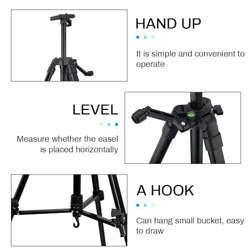 RRFTOK 21-61 Inch Adjustable Art Easel Stand for Painting with Tray - style: 61B 1-Pack