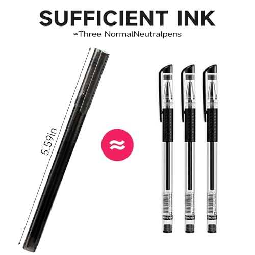 Black Fine Point Gel Pens 24Pcs 0.5mm Gel Ballpoint Pens Black Liquid Ink Pens No Smear No Bleed, Smooth Writing Pen for Journaling Note Taking Drawing Sketching Coloring Office School Supplies - color: 24 Black