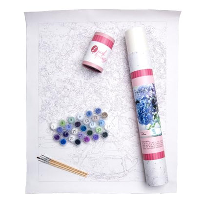 Pink Picasso Paint by Number Kit, for Adults & Teens,16x20, Sincerest Stems | Botanical Floral Collection, Acrylic Paints and Brushes included, Pre-printed high quality canvas, DIY art kit, Gift-ready - color: Sincerest Stems