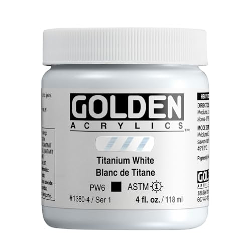 GOLDEN Heavy Body Acrylics, Titanium White, 4 fl. oz. Jar