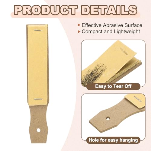 PATIKIL 6 Pcs Sandpaper Pencil Sharpener, Pencil Pointer Sharpening Sketch Art Drawing Tool for Artists, Art Supplies, Pastel Sticks, Drawing Crayons, Charcoal Pencil, Brown