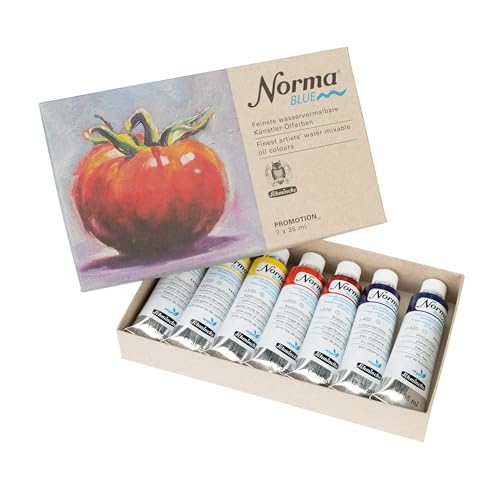 Schmincke NORMA Blue set 9x 120 ml 20 012 097 | finest water-based artist oil paints, highly pigmented, lightfast, vegan - style: set