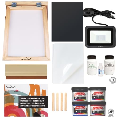 Speedball Advanced All in One Screen Printing Kit + 6 Color Ink Starter Set