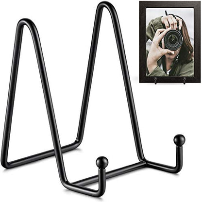 TR-LIFE Plate Stands for Display - 4.5 Inch Plate Holder Display Stand + Metal Frame Holder Stand for Picture, Decorative Plate, Book, Photo Easel - size: 4.5 Inch