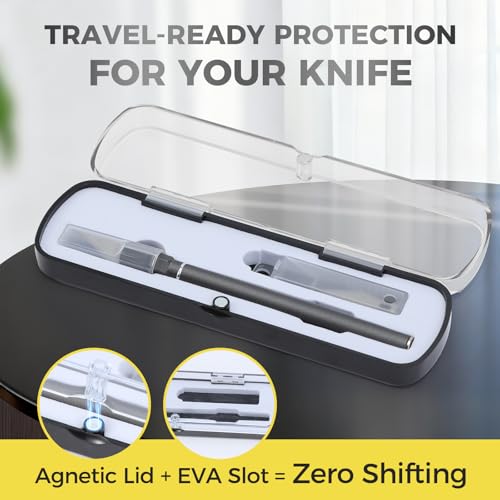 Exacto Knife Set, 12 Pcs Precision Craft Knife Kit with Aluminum Handle (Preloaded Blade), 10 Sharp #11 Hobby Knife Blades, Storage Case – for Paper, Foam, Plastic, Leather, Wood