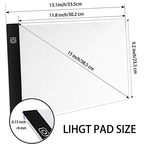 A4 Light Pad for Diamond Painting, Diamond Art Light Board, USB Powered | Led Light with 3 Level Brightness Apply to 5D Diamonds Art Craft, Sketching, Animation,Weeding Vinyl - size: A4