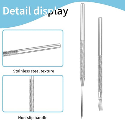 BILLIOTEAM 10 Pcs Clay Needle and Pottery Feather Wire Texture Tools for Ceramics Claywork, Ideal for Sculpture Detail Texturing and Modeling