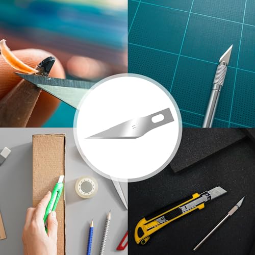 120 Pcs Exacto Knife Blades, #11 Sharp Corner High Carbon Steel Hobby Knife Blade Refills Hobby Knife Replacement Blades for Craft, Scrapbooking, Stencil - size: #11 Sharp Angle