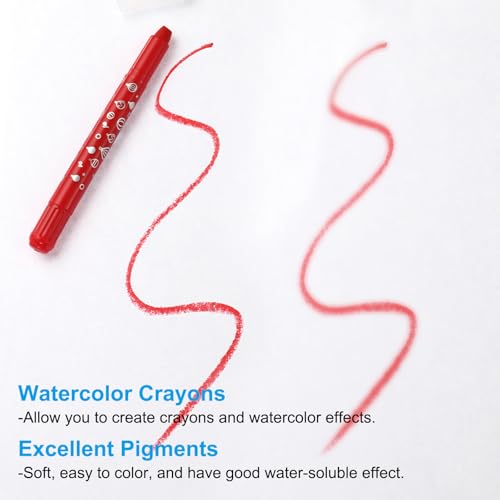 PATIKIL Gel Crayons, 3PCS Watercolor Crayons Silky Water Soluble Twist Bulk for Artists Coloring Drawing Painting, Gold Crayon - color: Gold