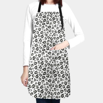 Giwawa Unisex Adult Apron Waterproof Stain Resistant Kitchen Cooking Apron with 2 Pockets for BBQ Grill Painting - color: Leopard Print