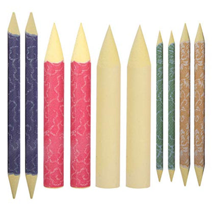 EXCEART 10Pcs Blending Stumps Drawing Tools Rice Paper Colorful Art Blenders Tortillions Stumps Artist Sketch Drawing Tools