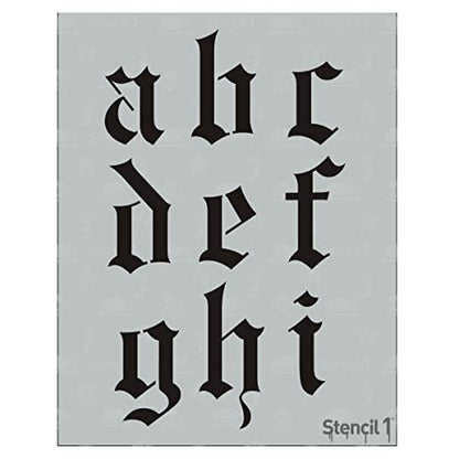 Stencil1 Old English Font Stencil 3" Alphabet Letters Painting Craft - size: 3" Letters