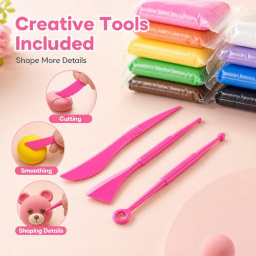 Air Dry Clay Kit for Kids – 36 Colors Non-Toxic Soft Modeling Clay Set - color: 36 Colors