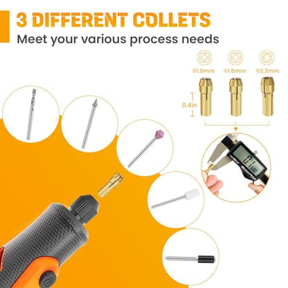 HARDELL 69pcs Rotary Tool Accessories Kit Universal 1.0 1.6 2.3mm