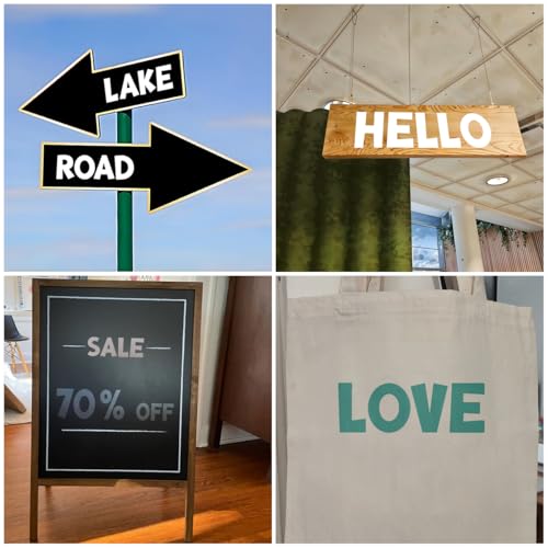 9 Inch Letter Stencils for Painting - 42 Pack Alphabet Letter and Number Stencil Templates with Signs for Painting, Reusable Letters Numbers Stencils for Chalkboard Wood Crafts & Wall Decor - size: 9 Inch