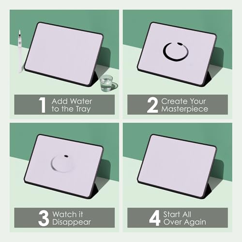 Buddha Board Enso – Portable Water Painting Board with Brush – Reusable Zen Drawing Canvas for Mindfulness, Meditation, and Creative Relaxation – Travel Art Set